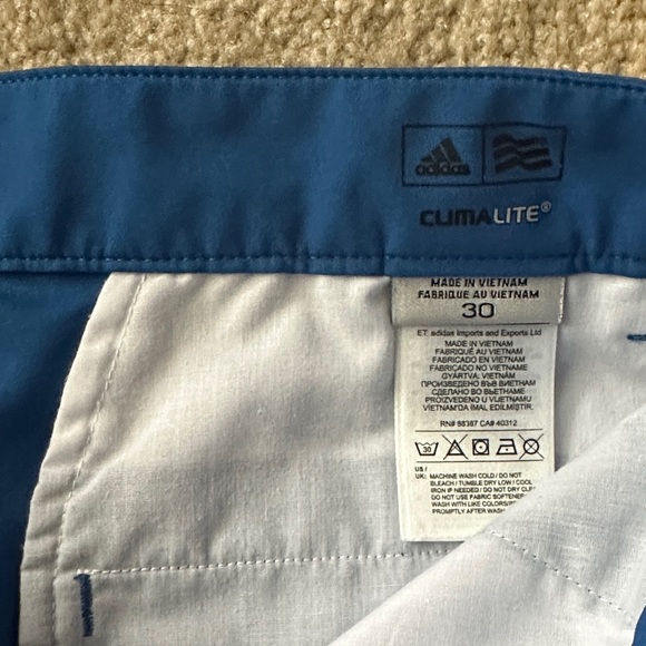 ADIDAS Men's Ultimate 365 5-Pocket Golf Shorts Blue Size 30 Casual Performance - Picture 3 of 5